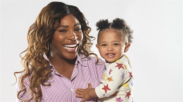 Serena Williamsov s dcerou Alexis Olympi (9. dubna 2019)