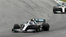 Valtteri Bottas z Mercedesu bhem Velké ceny Británie.