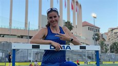 Zuzana Hejnová před Diamantovou ligou v Monaku. Zuzana Hejnová před Diamantovou ligou v Monaku.