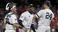 Výběr Americké ligy se raduje v Utkání hvězd zámořské baseballové ligy MLB. Výběr Americké ligy se raduje v Utkání hvězd zámořské baseballové ligy MLB.