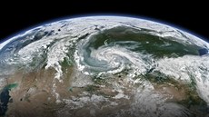 Rozsáhlé poáry na ruské Sibii jsou patrné na  satelitním snímku (25. 7. 2019).