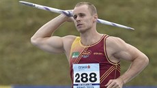 Jakub Vadlejch se připravuje na hod na mistrovství republiky v Brně. Jakub Vadlejch se připravuje na hod na mistrovství republiky v Brně.