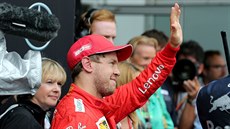 Sebastian Vettel z Ferrari skonil v závod na Hockenheimringu druhý.