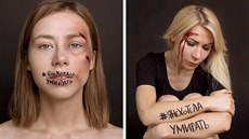 Internetová kampa upozoruje na 16 milion obtí domácího násilí v Rusku.