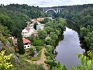 Motiv mostu Duha v Bechyni. Motiv mostu Duha v Bechyni.