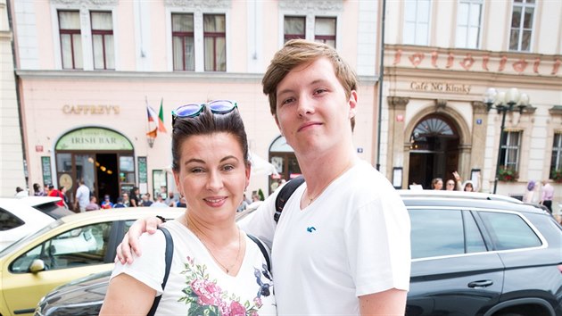 Dana Morvkov a jej syn Petr Malsek (15. ervna 2019)