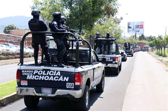 Policie mexického státu Michoacán (27. ervence 2018)