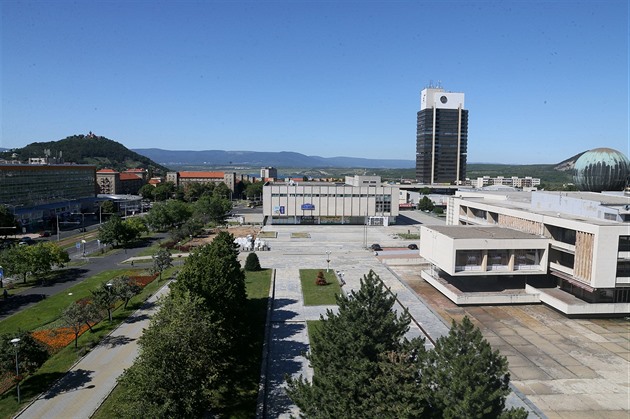 Centrum msta Most, pohled z magistrátu