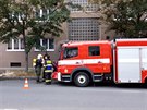 Dnes odpoledne zasahovali pražští hasiči v Praze 4-Krči v Budějovické ulici v jednom bytovém domě hned u zastávky autobusu Zelená Liška Dnes odpoledne zasahovali pražští hasiči v Praze 4-Krči v Budějovické ulici v jednom bytovém domě hned u zastávky autobusu Zelená Liška