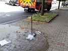 Práce na údržbě vodovodu v Praze 4 - Krči v Budějovické ulici na zastávce autobusu Zelená Liška. Práce na údržbě vodovodu v Praze 4 - Krči v Budějovické ulici na zastávce autobusu Zelená Liška.