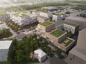 Vizualizace projektu bytové výstavby v areálu bývalého karlovarského pivovaru. Vizualizace projektu bytové výstavby v areálu bývalého karlovarského pivovaru.