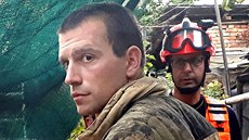 Podporučík Ondřej Šesták, který se specializuje na stabilizaci konstrukcí a je... Podporučík Ondřej Šesták, který se specializuje na stabilizaci konstrukcí a je...
