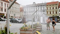 Horní náměstí ve Znojmě zaplnila mlžítka a chybějící květiny. Horní náměstí ve Znojmě zaplnila mlžítka a chybějící květiny.