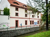 Dům v Českých Budějovicích, kde býval podnik Modrá hvězda. Dům v Českých Budějovicích, kde býval podnik Modrá hvězda.