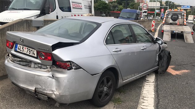 Nehoda na rozkopan Jin spojce. (16. 8. 2019)