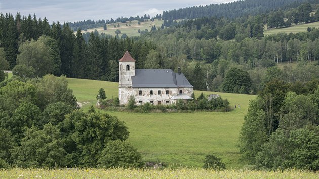 Kostel svatho Jana Nepomuckho ve Vrchn Orlici v Orlickch horch