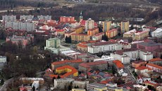 Letecký pohled na město Sokolov. Letecký pohled na město Sokolov.