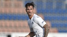 Milan Petržela ze Slovácka během zápasu proti Příbrami. Milan Petržela ze Slovácka během zápasu proti Příbrami.