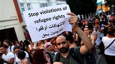 Demonstrace v tureckém Istanbulu na podporu dvou deportovaných syrských... Demonstrace v tureckém Istanbulu na podporu dvou deportovaných syrských...