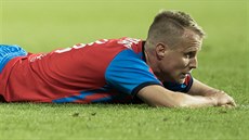 Plzeňský obránce David Limberský poté, co v odvetě 3. předkola Evropské ligy... Plzeňský obránce David Limberský poté, co v odvetě 3. předkola Evropské ligy...