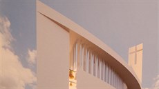 Tým okolo architekta Jana Soukupa navrhl líšeňský kostel ve tvaru lodě, která... Tým okolo architekta Jana Soukupa navrhl líšeňský kostel ve tvaru lodě, která...