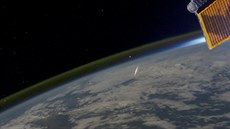 Jeden z meteor z meteorického roje Perseid, který z ISS zachytil astronaut...