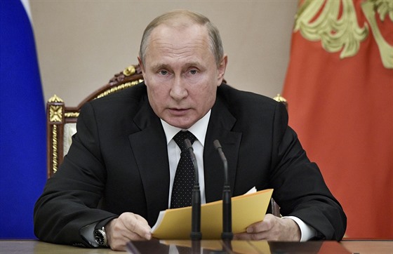Ruský prezident Vladimir Putin na zasedání bezpenostní rady státu (23....