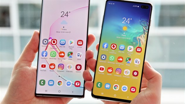 Samsung Galaxy S10+ a Samsung Galaxy Note 10+ Samsung Galaxy S10+ a Samsung Galaxy Note 10+
