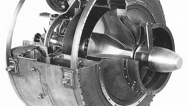 Nefunkn znut kopie proudovho motoru Heinkel HeS 3B zhotoven jako muzejn expont