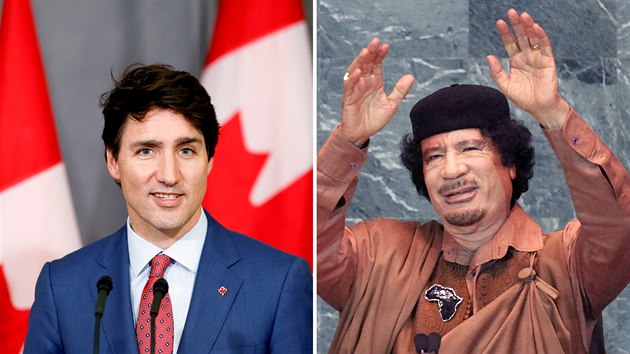 Kanadsk premir Justin Trudeau a bval libyjsk vdce Muammar Kaddf