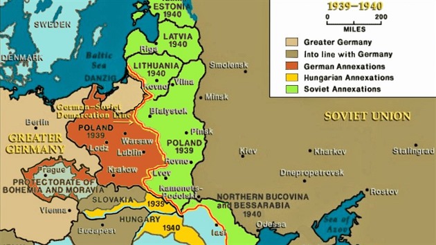 Vchodn Evropa po podepsn paktu Molotov-Ribbentrop