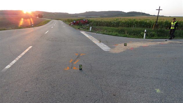 Nehoda se stala 23. srpna na hlavn silnici do Olbramovic na Znojemsku.