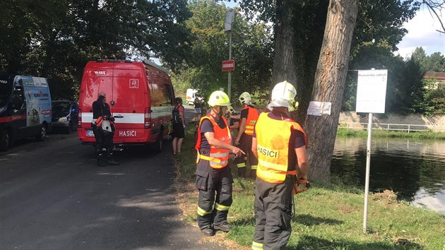 Nehoda v obci Hraditko. (21. 8. 2019)