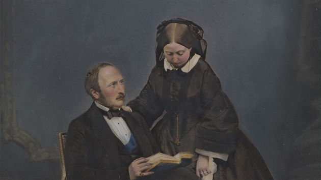 Krlovna Viktorie a jej manel princ Albert (1860)