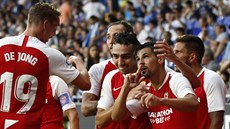 Radost fotbalistů Sevilly. Radost fotbalistů Sevilly.