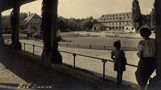 Lázně Bad Saarow na fotografii z roku 1935 Lázně Bad Saarow na fotografii z roku 1935