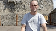 Odcházející kastelán hradu Kašperk Zdeněk Svoboda na nádvoří (15. srpna 2019) Odcházející kastelán hradu Kašperk Zdeněk Svoboda na nádvoří (15. srpna 2019)