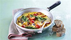 Frittata s houbami Frittata s houbami