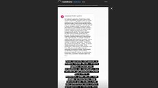 Lea teflíková napsala fanoukm vzkaz na Instagramu. Uvedla, e z pístupu...
