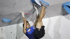 Japonský sportovní lezec Tomoa Narasaki na mistrovství světa v Hačiodži Japonský sportovní lezec Tomoa Narasaki na mistrovství světa v Hačiodži