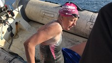 Handicapovaná plavkyn Markéta Pechová peplavala kanál La Manche. (25. srpna...