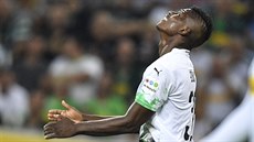 Breel Embolo z Möenchengladbachu během zápasu s Lipskem. Breel Embolo z Möenchengladbachu během zápasu s Lipskem.