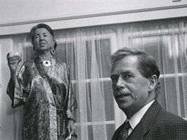 Meda Mládková a Václav Havel