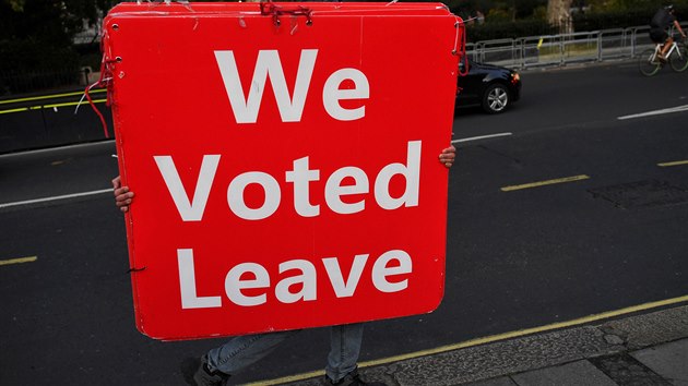 Hlasovali jsme pro odchod, vzkazuje v Londn pznivec brexitu. (4. z 2019)