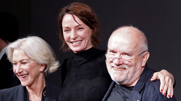 Helen Mirrenov, Uma Thurmanov a Peter Lindbergh (Pa, 29. listopadu 2016)
