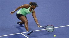 Američanka Taylor Townsendová během osmifinále US Open. Američanka Taylor Townsendová během osmifinále US Open.