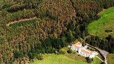 Krovcem napadené lesy v oblasti Zvíkovské Podhradí, Varvaov a Ostrovec.