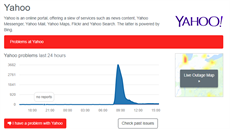 Výpadky po celém světě zaznamenala služba Yahoo kolem deváté hodiny dopoledne... Výpadky po celém světě zaznamenala služba Yahoo kolem deváté hodiny dopoledne...