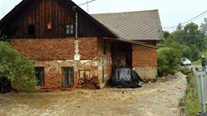 Bouřky a přívalový déšť zatopily části obce Štíty na Šumpersku. (1. září 2019) Bouřky a přívalový déšť zatopily části obce Štíty na Šumpersku. (1. září 2019)