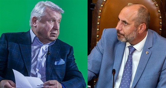 Vlivný prostjovský sportovní boss Miroslav ernoek (vlevo) a tamní primátor a...